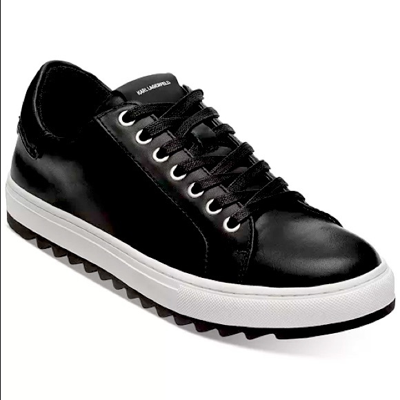 Karl Lagerfeld Men’s Genuine Leather Dress Sneakers